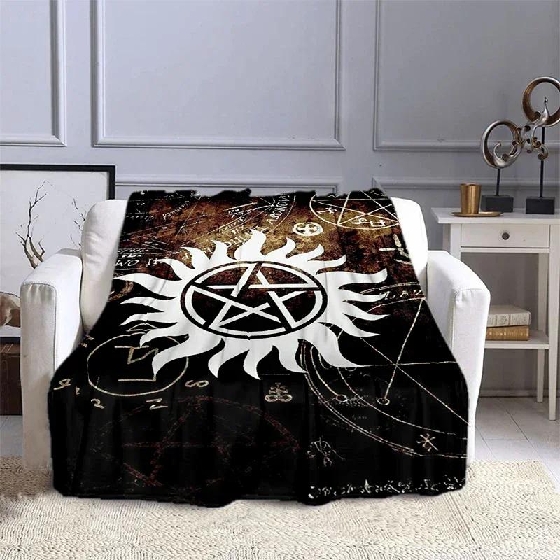 Movie Supernatural - Evil Power Printed Blanket, Fashion Warm Flange Blanket, Picnic Blanket, Bed Blanket, Birthday Gift
