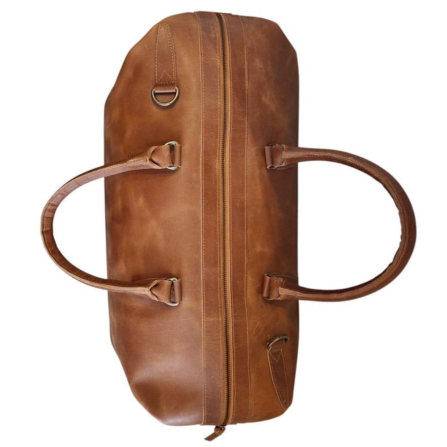 Кожаная дорожная сумка ручной работы: Унисекс дорожная сумка на выходные