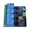12 В постоянного тока ESP8266, 4-канальная релейная плата ESP-01, модуль WIFI для умного дома, интеллектуальная мебель, 4-канальный релейный модуль WIFI