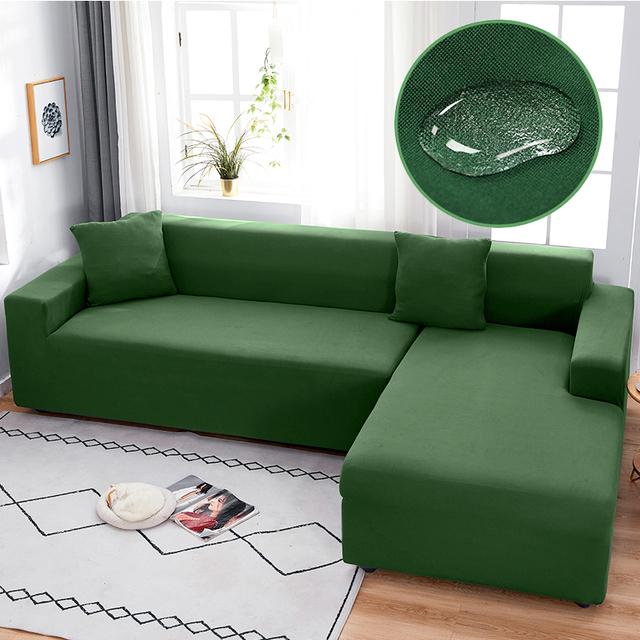 Водонепроницаемый эластичный чехол для дивана, чехол для мебели, дивана, шезлонг, угловой стрейч L-образный чехол для дивана для гостиной