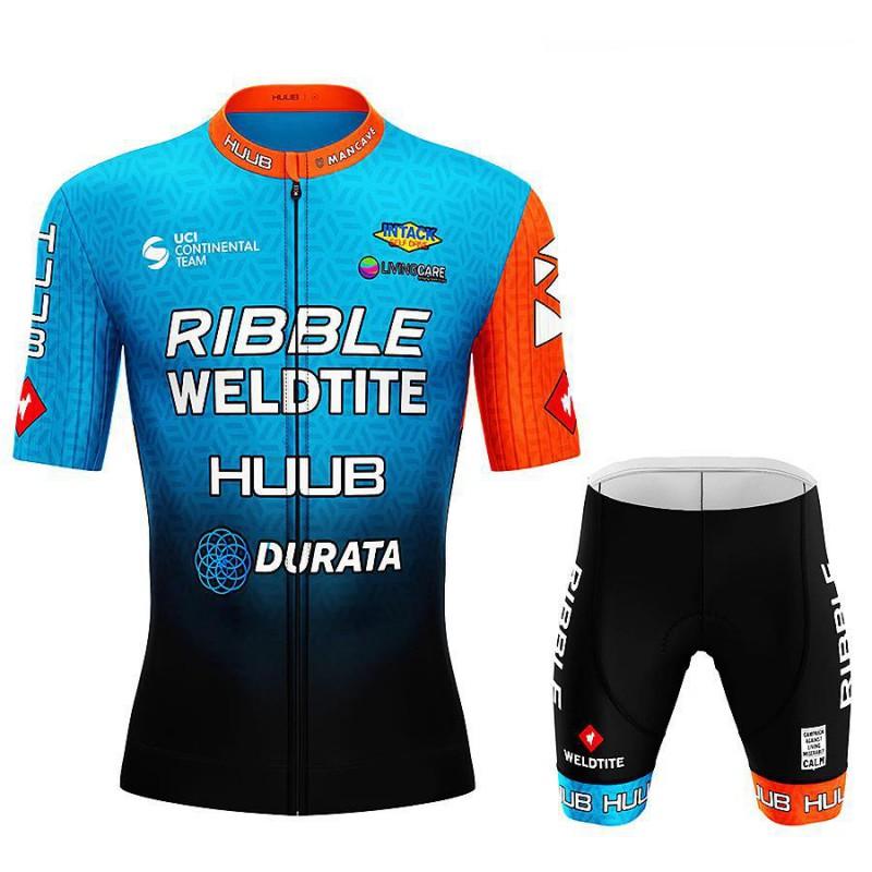 HUUB Mens Short Sleeve Cycling Jersey Set Quick Dry Mountain Bike Riding Apparel Road Trail
