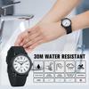 PINDOWS Unisex Analog Quartz Watch for 30m Water Military Time Luminous Dial for Easy Visibility Women's Watch, Students, Resistant, Display,