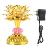LED Multicolor Buddhist Lotus Lamp with 13 Different Buddhist Songs (Golden)