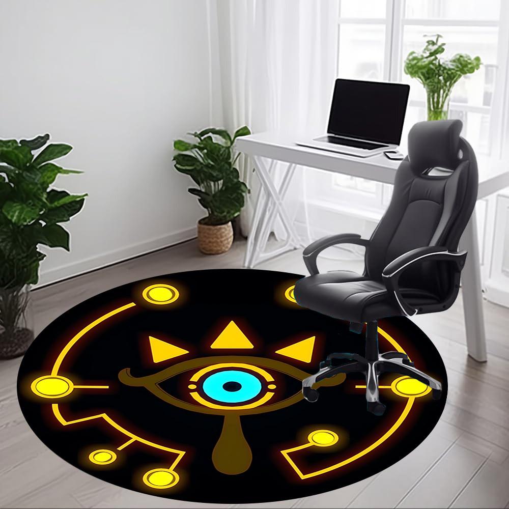 1pc Legend Zelda Symbol Office Round Area Rug, Under Office Chairs Bedroom Living Room Home Decor, Room Decoa1016239