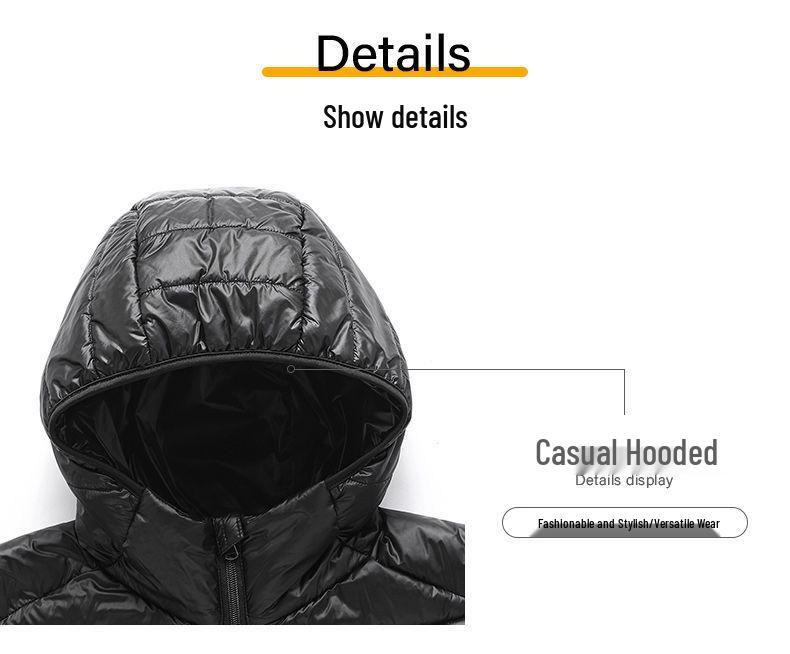 Men's Plus-Size Velvet-Lined Cotton Jacket: Warm, Hooded, Stand-Up Collar, Casual & Versatile for Young and Middle-Aged.