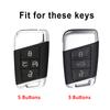 For Volkswagen VW Tiguan MK2 Magotan Passat B8 CC For Skoda Superb A7 Transparent TPU Car Key Case Cover Keychain Accessories
