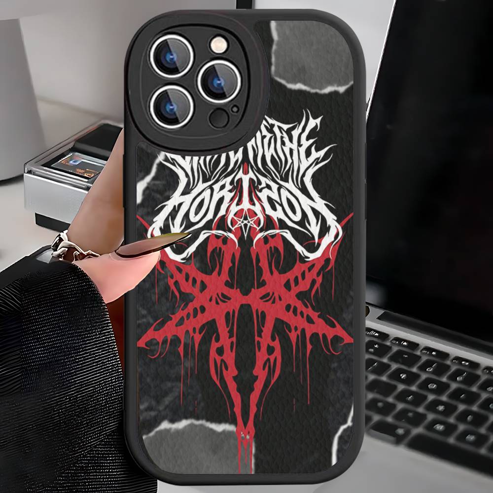 B-Bring M-Me The H-Horizon Leather Phone Case For IPhone 16 16e 15 14 13 12 11 Pro Max Plus Mini Cover