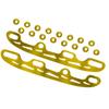 Gold Stainless Steel Blades Runners for Roller Ice Hockey Skates Enhanced Performance