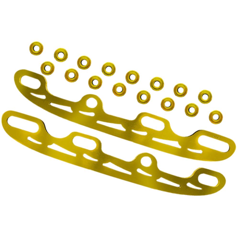 Gold Stainless Steel Blades Runners for Roller Ice Hockey Skates Enhanced Performance