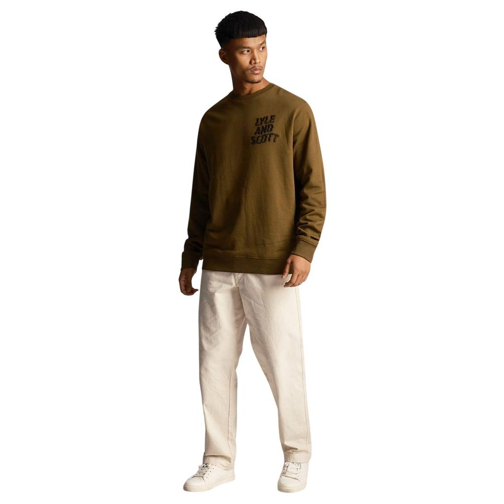 Lyle & Scott Mens Ripple Logo Crew Neck Sweatshirt