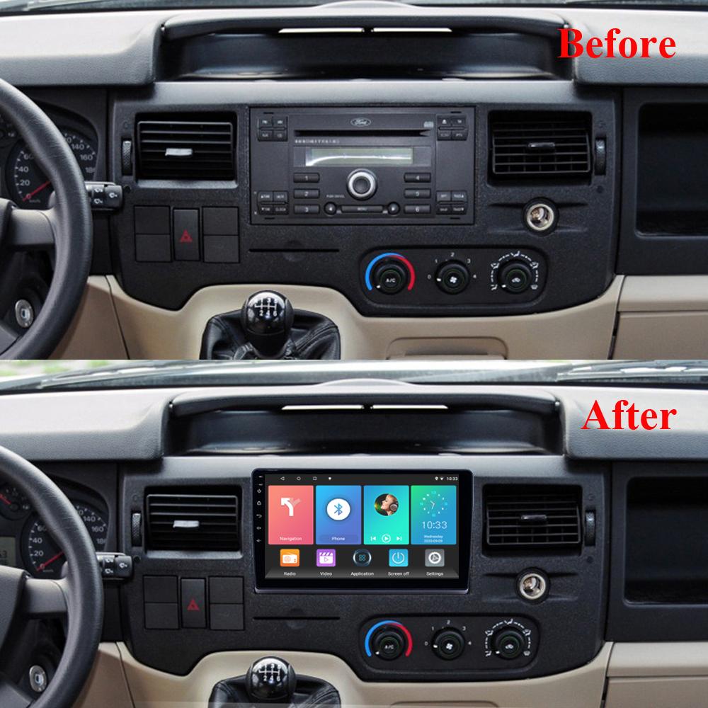 2 Din Android автомобильный радиоприемник мультимедийный видеоплеер для Ford New Transit 2009-2019 навигация GPS WIFI головное устройство 1 + 16 ГБ