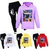 Fortnite Pattern Printing Cartoon Kids Sweater And Pants Set With Soft Cotton Fabric For Middle School Children