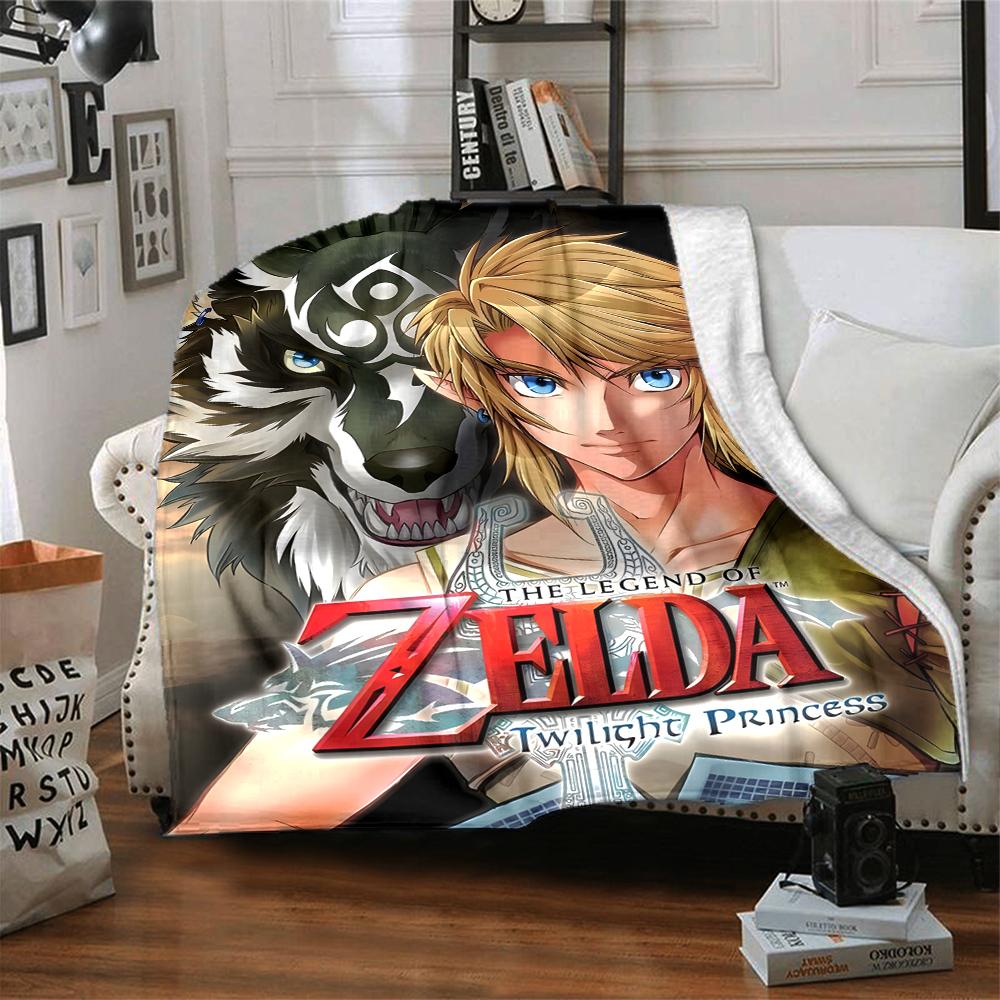 1pc Game Zelda Blanket, Gift, for Men and Women, Soft Blanket, Good for Sofa Bed Couch Travel, Lightweight Flannel Blanket