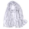 180*80cm Musical Note Print Scarf Cotton Voile Musical Note Floral Wrap  Ladies