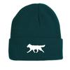 White Wolf Dog Print Knitted Cap Beanie, Animal Man Cap Lightweight Elastic Casual Bobble Hat Knit Hat Beanie