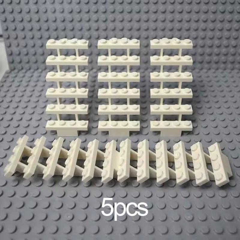 5pcs Staircase MOC Bricks 7x4x6 House Stairs Straight Open 30134 Steps Ladder Modular My City Building Block DIY Bricks Toys
