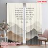 2pcs 2D Flat Printing Window Treatment Curtains Morning Trust Love Mountains Polyester Without Electricity Festive Curtains for