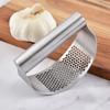 Stainless Steel Garlic Press Manual Grinding Chopper Garlic Ginger Press Multi-function Grinding Slicer Kitchen Gadgets