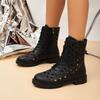 Summer Female Shoes Thin Short Boots Locomotive Mesh Boots Hollowed Out Cowhide Leather Boots Female