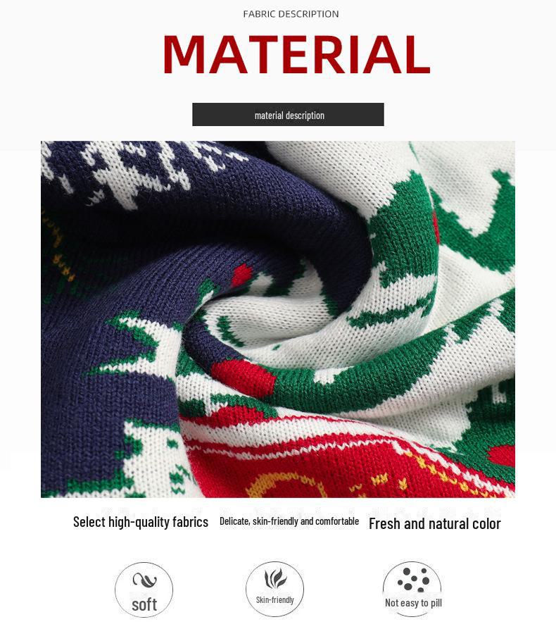 Women's European & American Christmas Tree Snowflake Jacquard Sweater