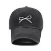 Hat Embroidery Bow Cap Soft Top Tide Face Small Spring and Autumn Outdoor Sunshade Baseball Cap