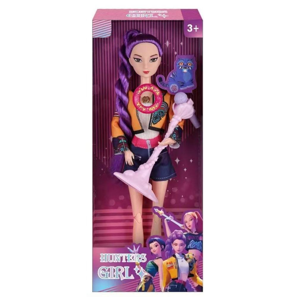With Musical Instrument Accessories, Music Theme Song 11.5 Inch Solid K-POP Witch Hunting Girl Group 11 Joints Toy Doll