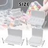 Portable Compartment Clear View Bead Organizer Box with Secure Hinged Lids Durable Plastic Storage Containers for Jewelry Crafts