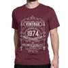 Vintage 1974 Limited Edition Made In 1974 T Shirt for Men 100% Cotton Vintage T-Shirts 50 Years Old Tee Shirt Tops Plus Size