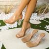 Fashion New Summer Women Pumps Sandal Jelly Slippers Open Toe High Heels Women Transparent Perspex Slippers Shoes Heel Clear Sandals