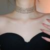 Fashion Retro Temperament Neck Chain Rhinestone Sparkling Collar Chain  Bridal
