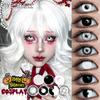 1 Pair Halloween Cosplay Contact Lenses Black White Crazy Halloween Eye Makeup Conatcts Lens Anime Softlens