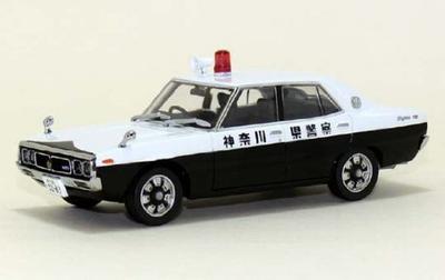 Aoshima Bunka Kyozai DISM GC110 Skyline Yonmeri 2000GT Ранняя модель Патрульная машина Полицейское управление префектуры Канагава Готовая модель 1/43