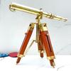 Nautical Brass Telescope with Wooden Tripod Marine Decor Table Top Office Decor Best Item for Gifting