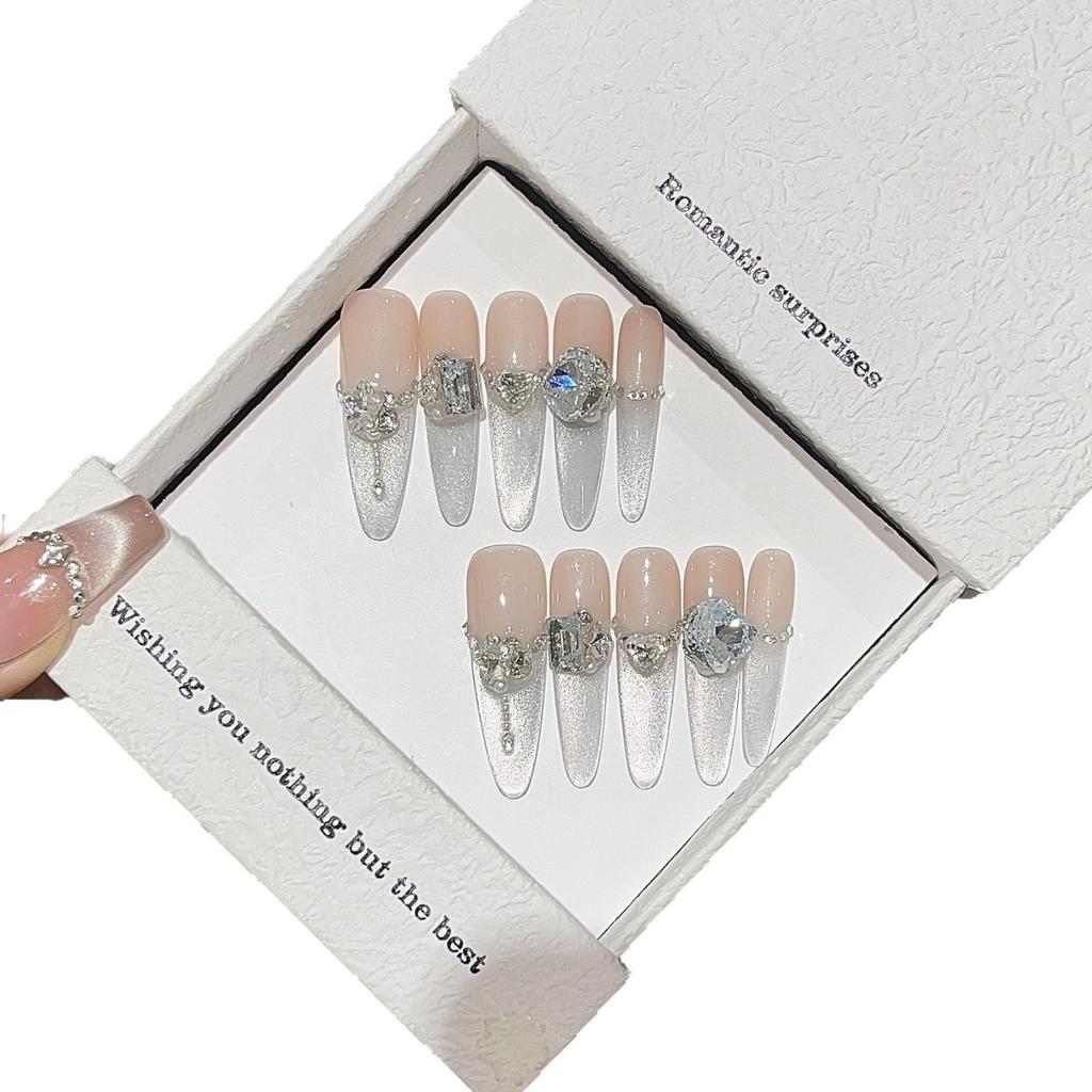 Misty Bingbing Handmade Whitening Gradient Glass Bead Cat Eye Boutique K9 Drill Wearing Armor