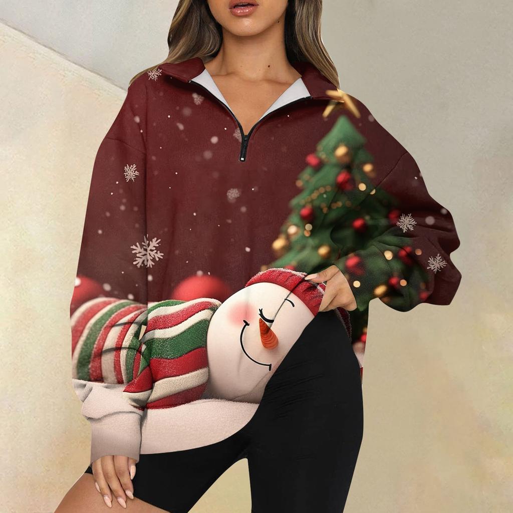 Женская повседневная мода с длинным рукавом и принтом, свободный свитшот на молнии