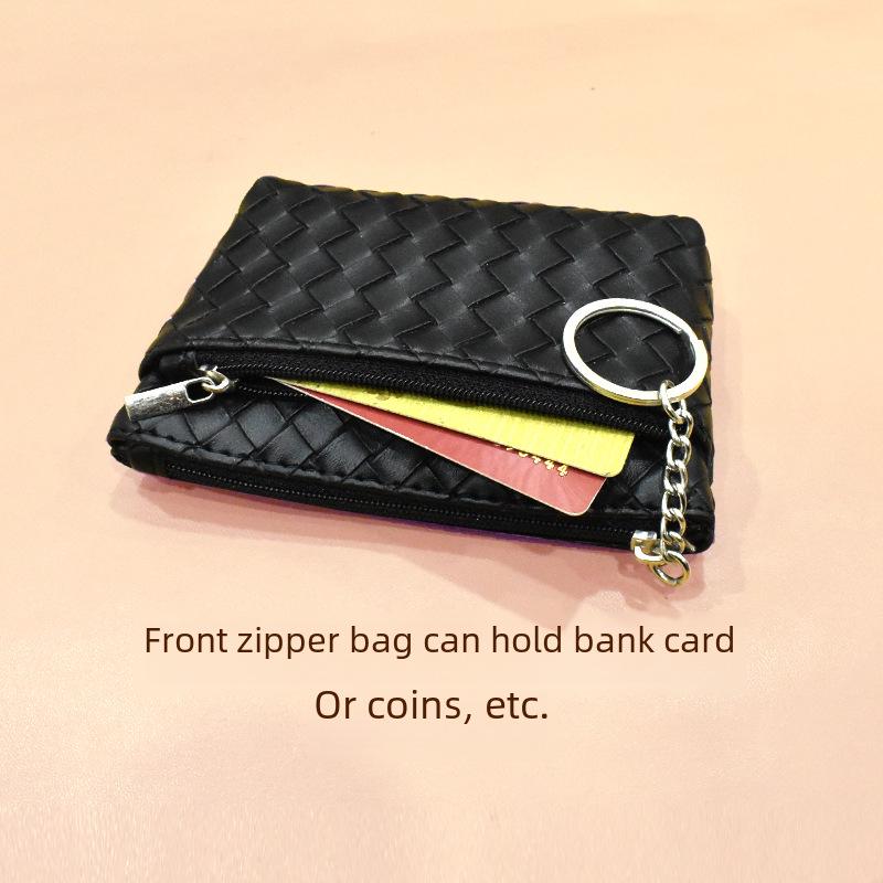 Woven Pattern Women's Mini Coin and Card Purse