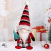 Рождественская кукла-гном, милая черная, красная, белая полосатая шляпа и клетчатый наряд, плюшевая кукла-гном, украшение, мини-рождественская елка, плюшевая безликая кукла