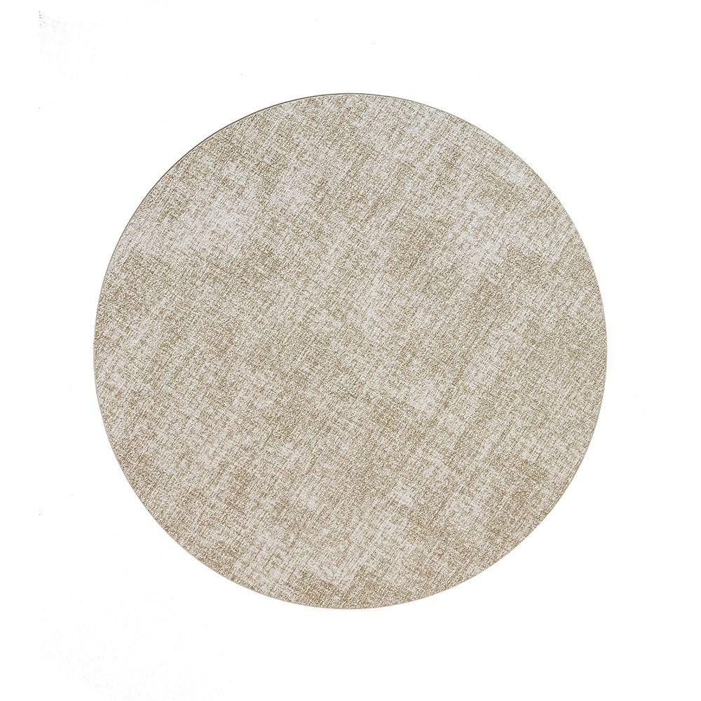 Oil-proof PVC Table Mat 33cm Large Round Placemat Non-Slip Washable Cup Mat Hotel