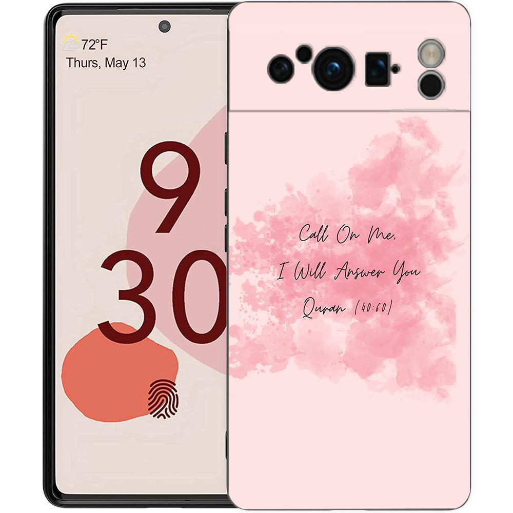 Цитаты из Корана Исламский Чехол для Телефона Для Google pixel 9 8 7 6 Pro 8A 6A 7A 5G Силиконовый Ударопрочный Черный Чехол Fundas