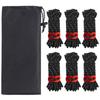 YFFSFDC Tent Rope Set of 6 4mm 4m Load Capacity 260kg Guy Rope Paracord Rope Guy Line Tarp Rope Reflective Camping Outdoor Aluminum Flexible