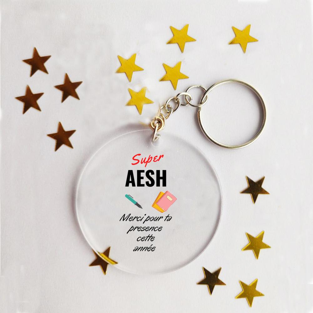 AESH In France Acrylic Key Chains Teacher'day Original and Practical Teacher'gift Key Chain Ring Chains Acrylic Ornaments
