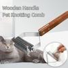 New Wooden Handle Dog Hair Comb Knot Cutter Stainless Steel Pet Fur Trimmer Multi-size Pet Grooming Brush Pet Supplies