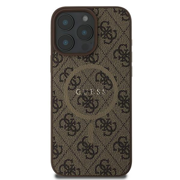 Etui do iPhone 16 Pro Guess MagSafe Classic Logo Brown