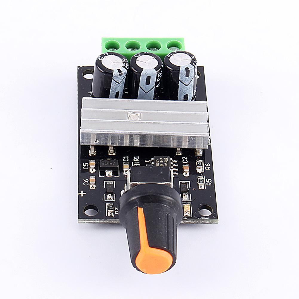 DC6 28V 3A Регулируемый регулятор-контроллер скорости двигателя PWM с переключателем + ручка