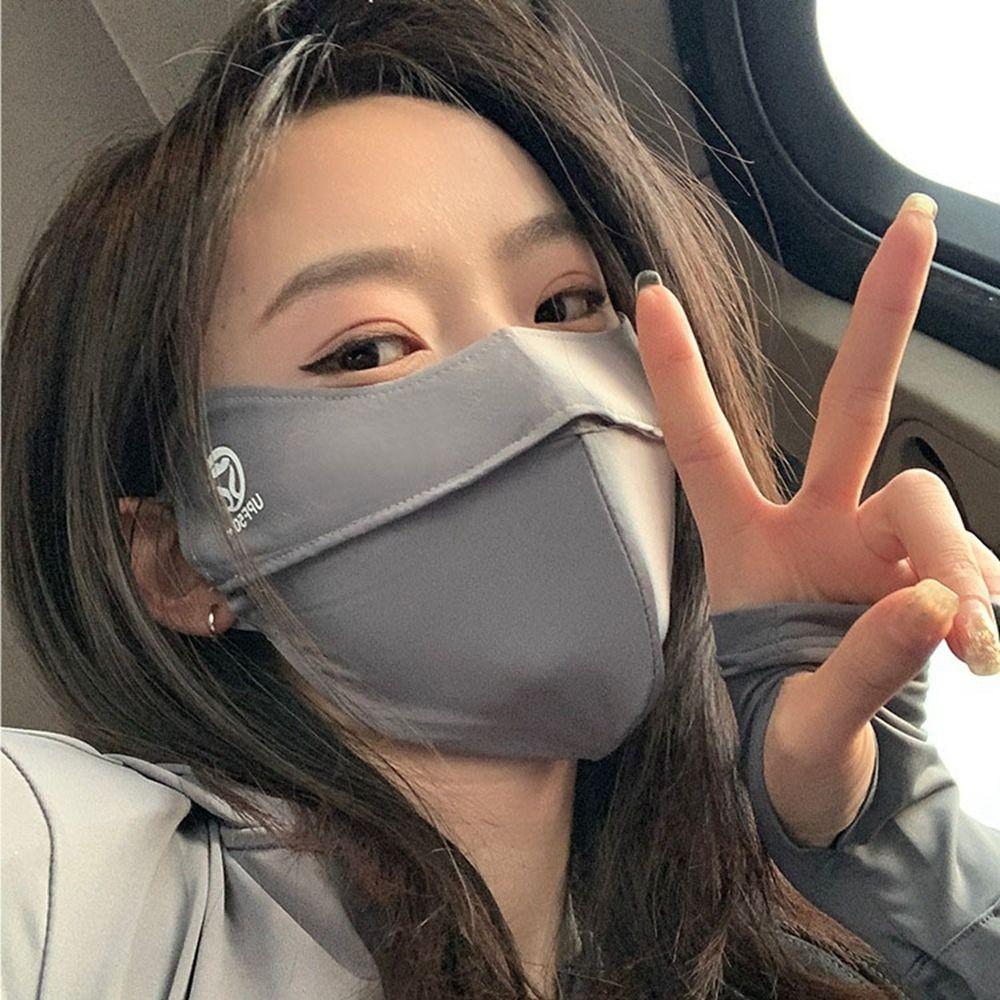 Face Scarves Outdoor Sunscreen Veil Sunscreen Face Scarf Face Cover Face Gini Mask Ice Silk Mask