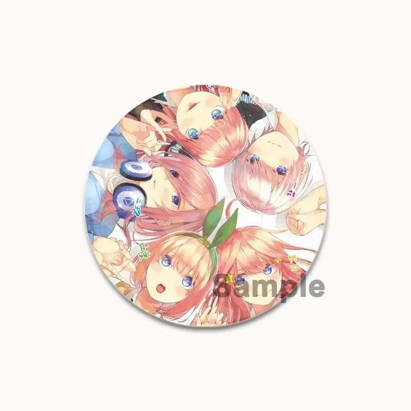 32/44/58MM Anime Ichika Nino Miku Yotsuba Itsuki Badge Cartoon Round DIY Brooch for Clothing Backpack Coat Decorative Accessories