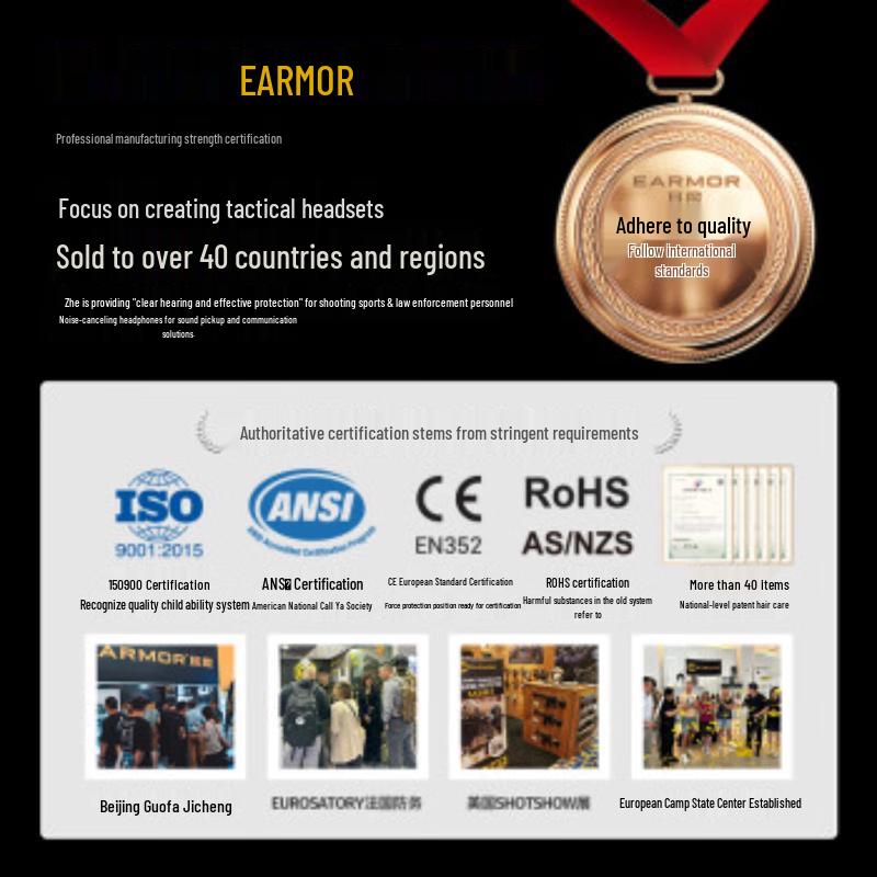 EARMOR M300T Tactical Hearing Protection Headset