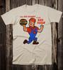 Retro Ad Art Tee T Shirt Vtg 100% Cotton Food Red Barn Burger Big Barney