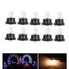 10pcs Wedge LED Instrument Bulb Warm White Panel Dash Light Replacement Halogen Bulb Automobile