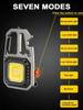 Mini Multifunctional Keychain Portable Work Light LED Flashlight USB Rechargeable Outdoor Camping Torch Emergency Lantern 500Mah